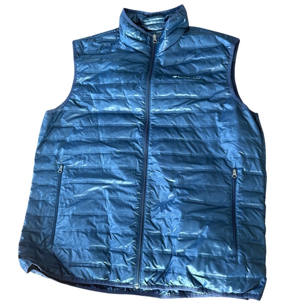 Columbia Blue Quilted Puffer Vest